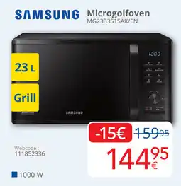 Eldi Samsung microgolfoven MG23B3515AK/EN aanbieding