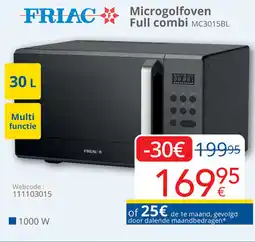 Eldi Friac microgolfoven full combi MC3015BL aanbieding