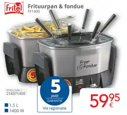 Eldi Fritel frituurpan & fondue FF1400 aanbieding