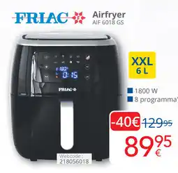 Eldi Friac airfryer AIF 6018 GS aanbieding