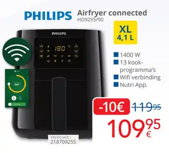 Eldi Philips airfryer connected HD9255/90 aanbieding