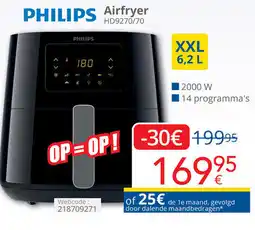 Eldi Philips airfryer HD9270/70 aanbieding