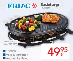 Eldi Friac raclette-grill RC-8150 aanbieding