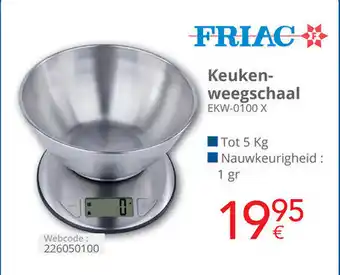 Eldi Friac keukenweegschaal EKW-0100 X aanbieding