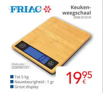 Eldi Friac keukenweegschaal EKW-0151H aanbieding