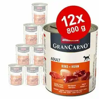 Zooplus 12x800g Original Adult Adult: Rund & Lam Animonda GranCarno Hondenvoer aanbieding