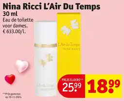 Kruidvat Nina Ricci L’Air Du Temps aanbieding