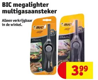 Kruidvat BIC megalighter multigasaansteker aanbieding