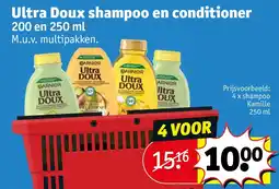 Kruidvat Ultra Doux shampoo en conditioner aanbieding