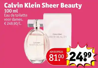 Kruidvat Calvin Klein Sheer Beauty aanbieding