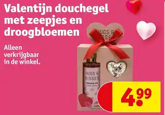 Kruidvat Valentijn douchegel met zeepjes en droogbloemen aanbieding