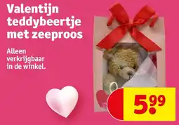 Kruidvat Valentijn teddybeertje met zeeproos aanbieding