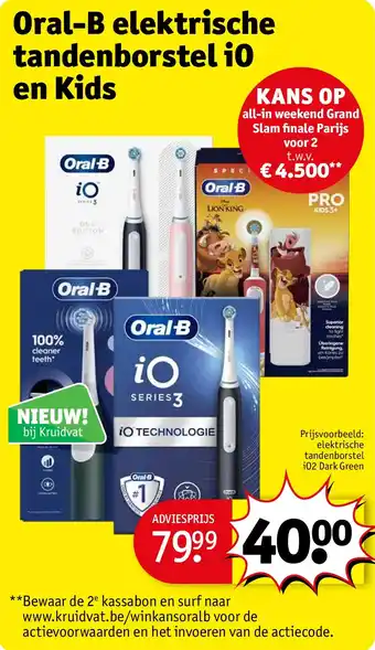 Kruidvat Oral-B elektrische tandenborstel iO en Kids aanbieding