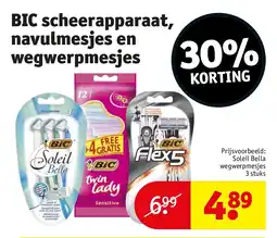 Kruidvat BIC scheerapparaat, navulmesjes en wegwerpmesjes aanbieding