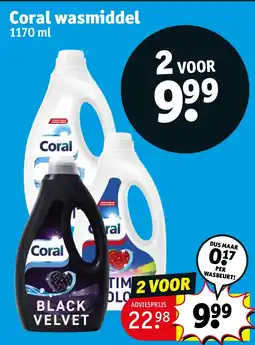 Kruidvat Coral wasmiddel aanbieding