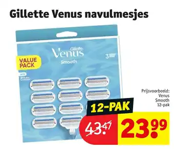 Kruidvat Gillette Venus navulmesjes aanbieding