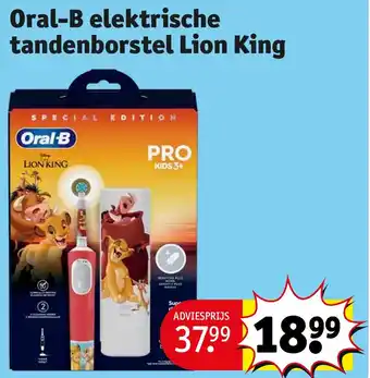 Kruidvat Oral-B elektrische tandenborstel Lion King aanbieding