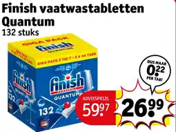 Kruidvat Finish vaatwastabletten Quantum aanbieding