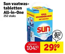 Kruidvat Sun vaatwastabletten All-in-One aanbieding