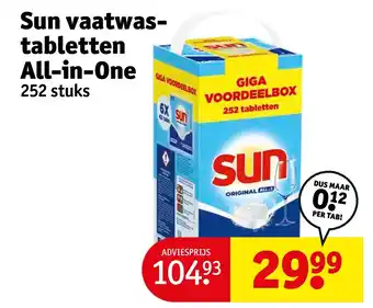 Kruidvat Sun vaatwastabletten All-in-One aanbieding