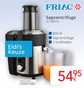 Eldi Friac Sapcentrifuge SC1080 IX aanbieding