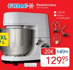 Eldi Friac Keukenrobot KM7150 WH aanbieding