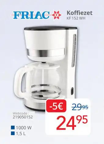 Eldi Friac Koffiezet KF 152 WH aanbieding