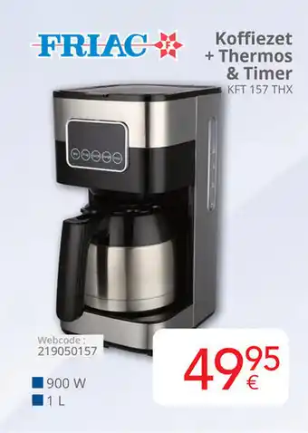 Eldi Friac Koffiezet + Thermos & Timer KFT 157 THX aanbieding