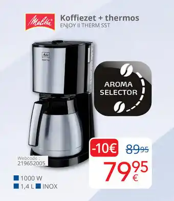 Eldi Melitta Koffiezet + thermos aanbieding