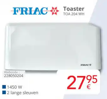 Eldi Friac Toaster TOA 204 WH aanbieding