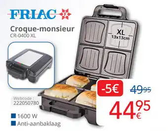 Eldi Friac Croque monsieur CR 0400 XL aanbieding