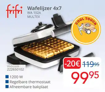 Eldi Frifri Wafelijzer 4x7 WA 102A Multex aanbieding