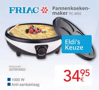 Eldi Friac Pannenkoeken maker PC 3002 aanbieding