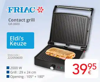 Eldi Friac Contact grill GR 0600 aanbieding