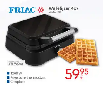 Eldi Friac Wafelijzer 4x7 WM 7001 aanbieding