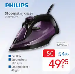 Eldi Philips Stoomstrijkijzer DST5030/80 aanbieding