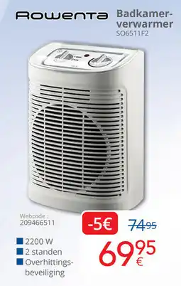 Eldi Rowenta Badkamerverwarmer SO6511F2 aanbieding