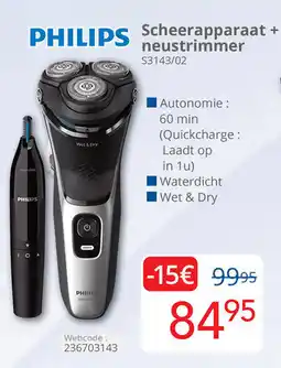 Eldi Philips Scheerapparaat + neustrimmer aanbieding