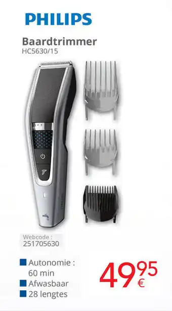 Eldi Philips Baardtrimmer HC5630/15 aanbieding