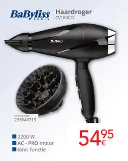 Eldi BaByliss Haardroger CV180CO aanbieding