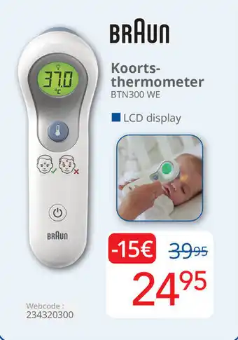 Eldi Braun Koorts thermometer BTN300 WE aanbieding