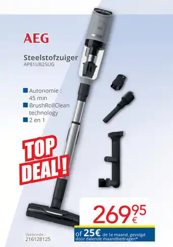 Eldi AEG Steelstofzuiger AP81UB25UG aanbieding