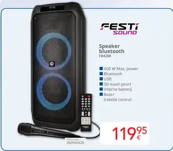 Eldi Festi Sound Speaker Bluetooth FB428R aanbieding