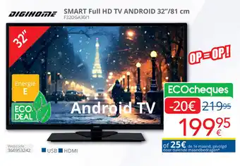 Eldi Digihome smart full HD TV android aanbieding