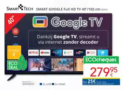 Eldi Smart tech smart google full HD TV aanbieding