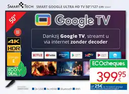 Eldi Smart tech smart google ultra HD TV aanbieding