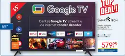 Eldi Smart tech smart google ultra HD TV aanbieding