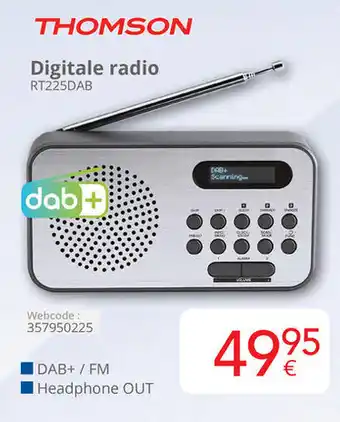 Eldi Thomson Digitale radio RT225DAB aanbieding