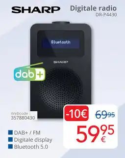 Eldi Sharp Digitale radio DR P4430 aanbieding