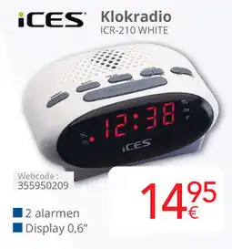 Eldi Ices Klokradio ICR 210 white aanbieding